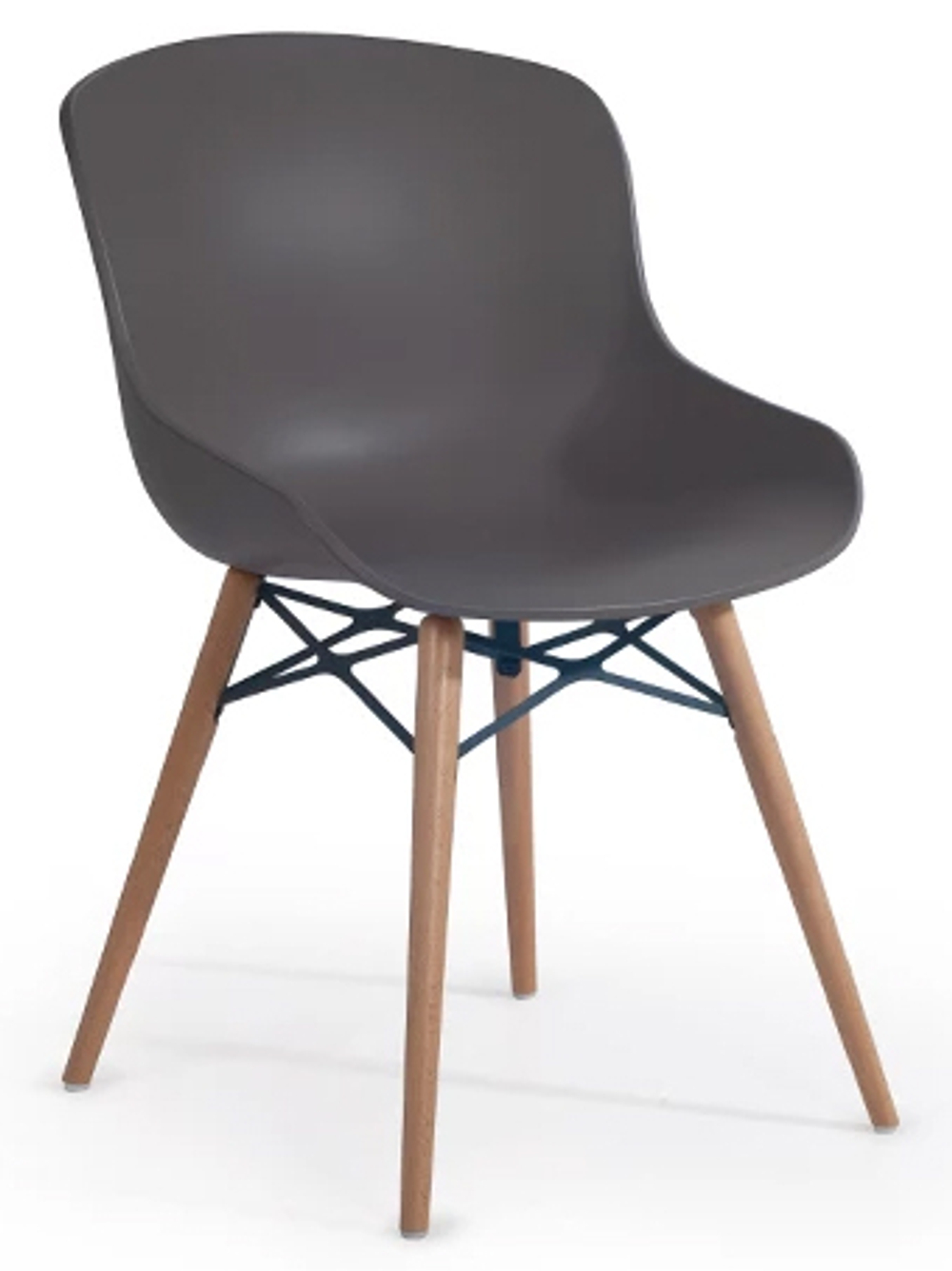 Стул пластиковый Papatya Globe-S Wox Beech, натуральный, тортора