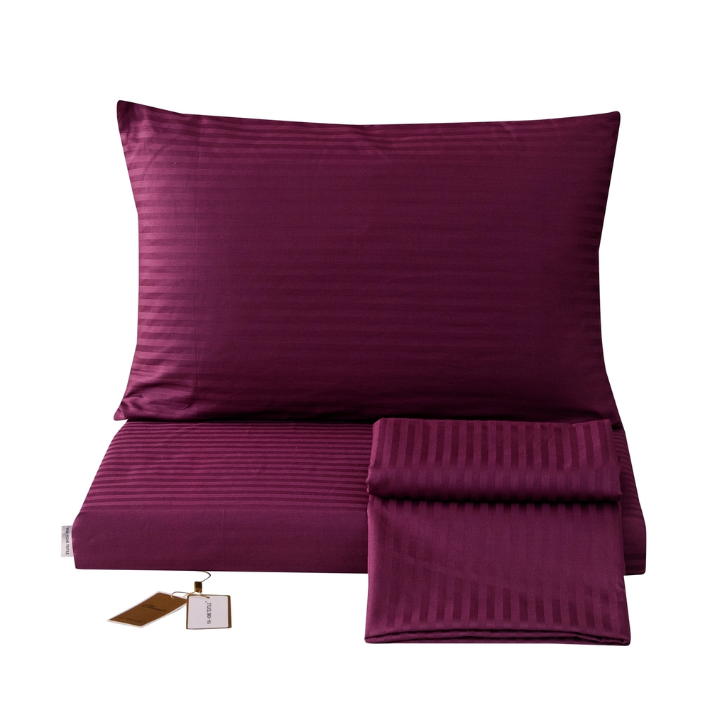 Комплект постельного белья Страйп Сатин Однотонный CT034