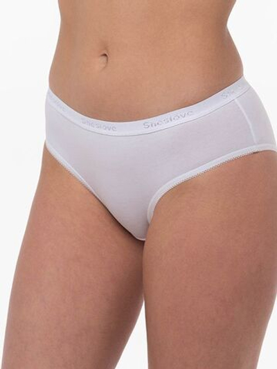 Трусики-слипы со спортивной резинкой (Размер: L) (Цвет: белый)