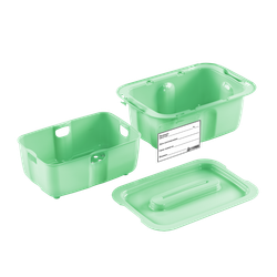 Емкость-контейнер полим. для дезинф. и предстерилиз. обраб. мед.инстр. ЕДПО-1 салатовый