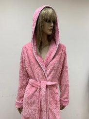 Халат женский c капюшоном HELEN Розовый