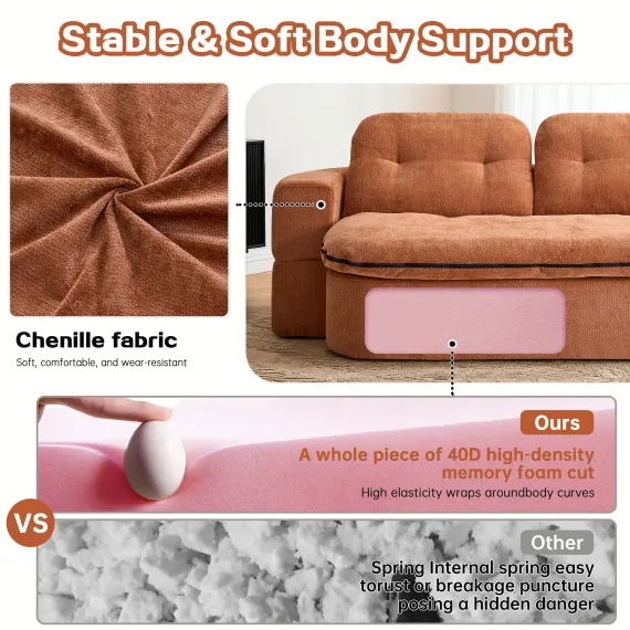 Диван Claude, коричневый