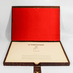[Офорты Франциско Гойи] Антонио де Орна. Папка из кожи "La Tauromaquia" (исп. Борьба быков). Кожа
