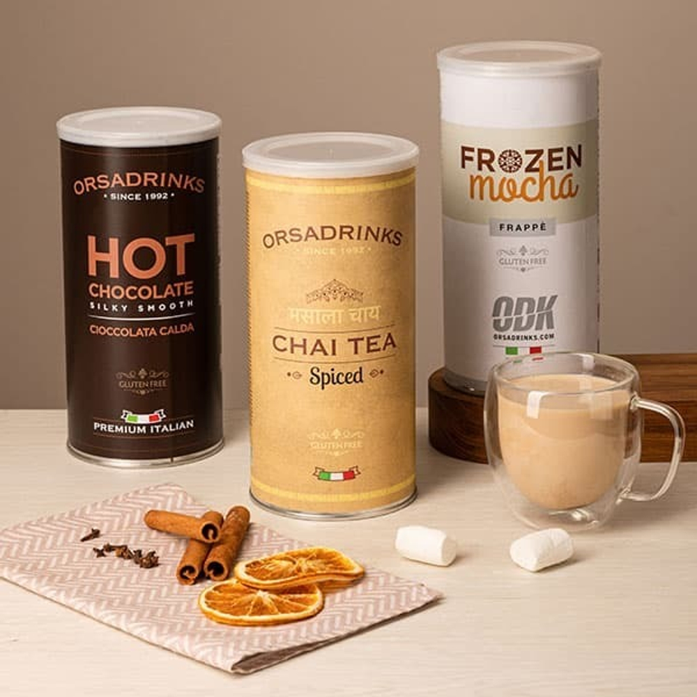 Смесь сухая для приготовления напитков «Фраппе Мокко» ODK 1 кг;сталь;D=10,H=19см