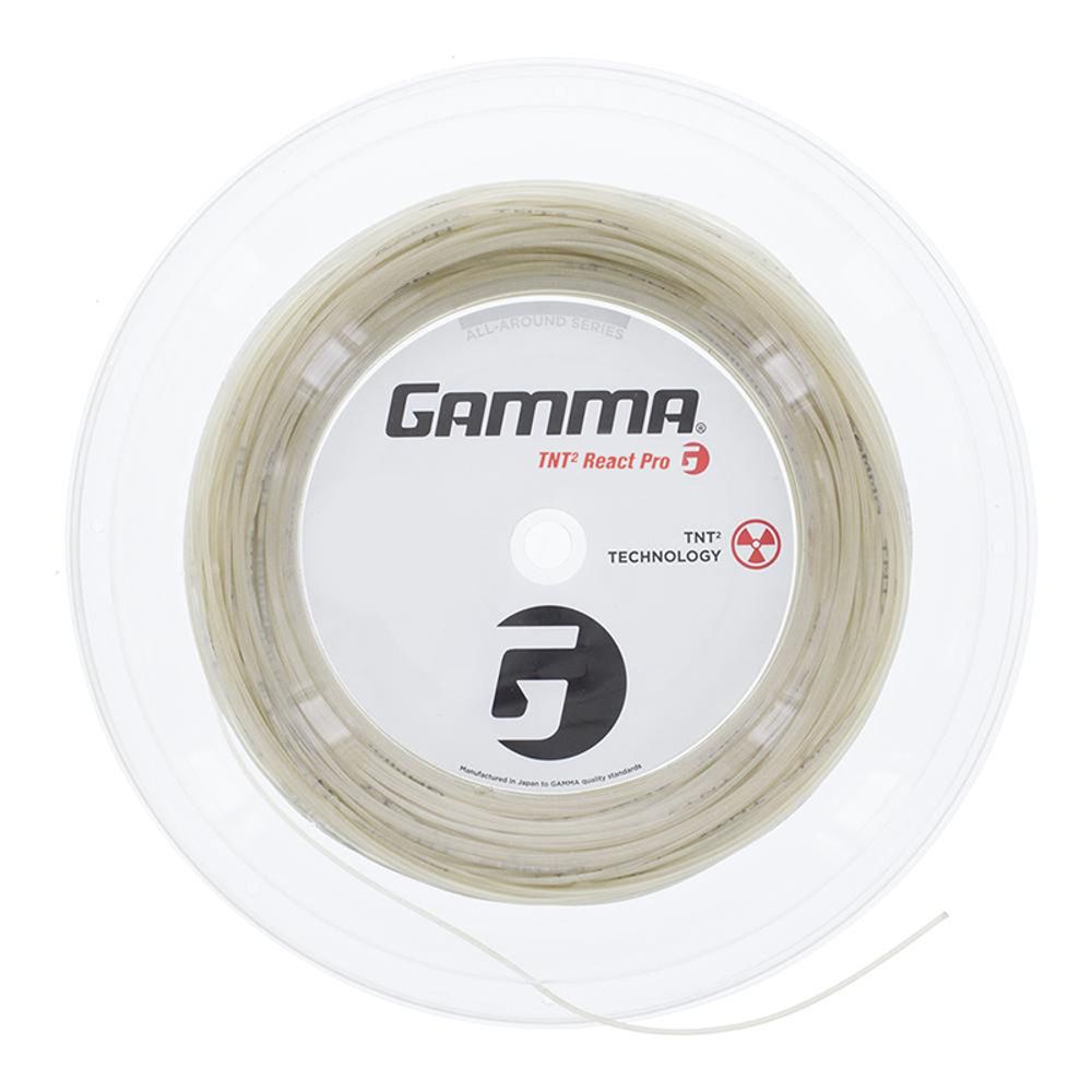 Теннисные струны Gamma TNT React Pro 17 (110 m) - natural
