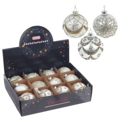 GAEM Набор из 12шт Украшение новогоднее "Шар", D 8 см, L35 W25 H9 см