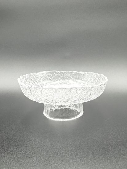 Блюдо из стекла 20 см. на ножке