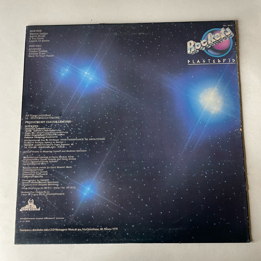 Винтажная виниловая пластинка LP Rockets Plasteroid (Италия 1979)