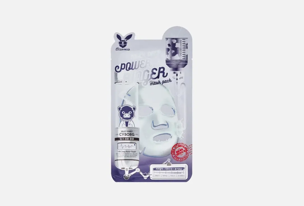 Elizavecca Тканевая маска для лица МОЛОКО Milk Deep Power Ringer Mask Pack