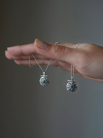 Подвеска ПУТЕВОДНАЯ ЗВЕЗДА с цепочкой, серебро/опал