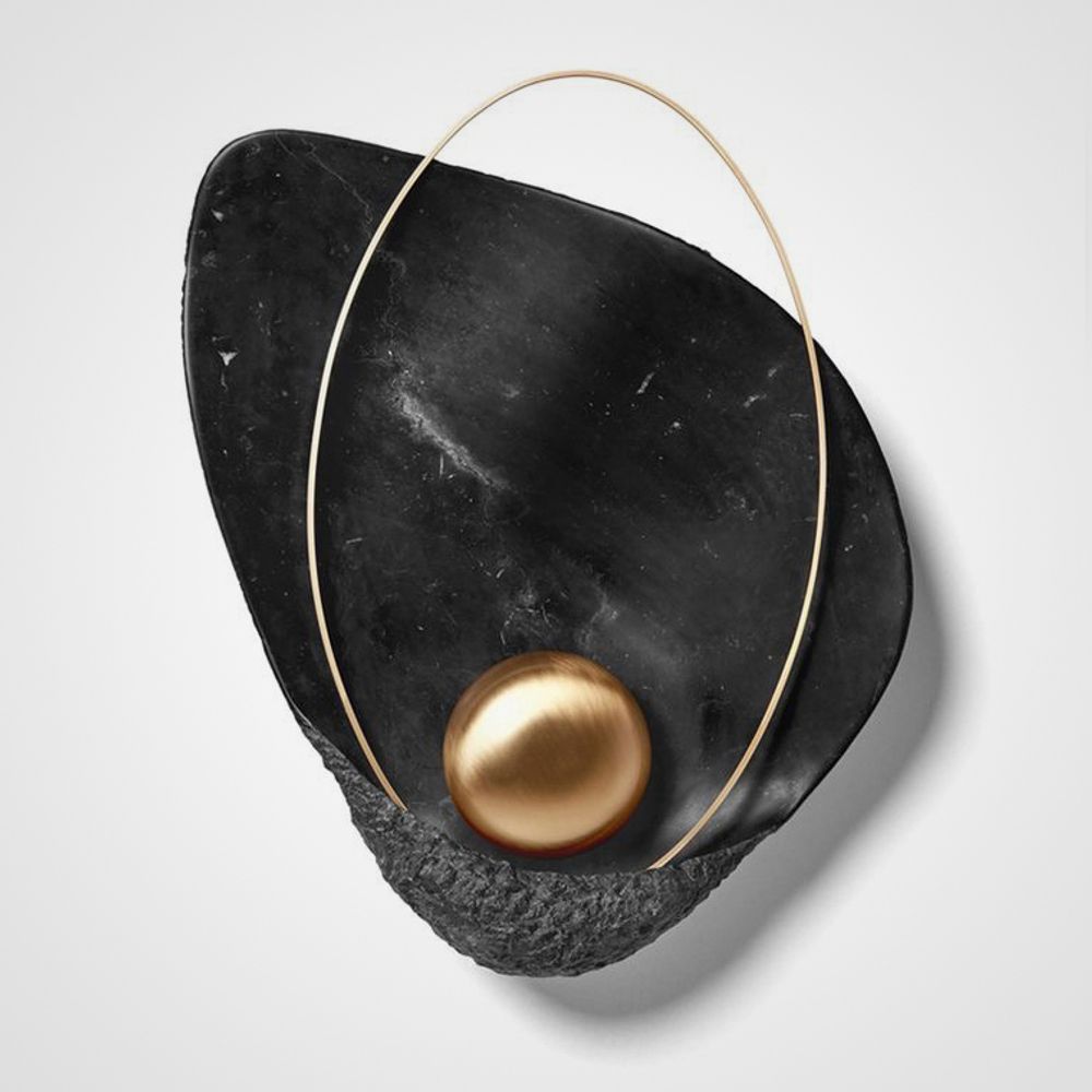 Настенный Светильник Clam Черный Мрамор By Imperiumloft
