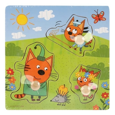 Вкладыш "Три кота. Веселая прогулка" 15х15см. термопл. 1002-CATS (Буратино)