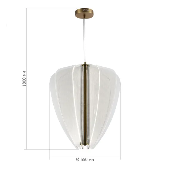 SL6509.213.01 Светильник подвесной ST-Luce Золотистый/Прозрачный LED 1*75W 4000K FESALE