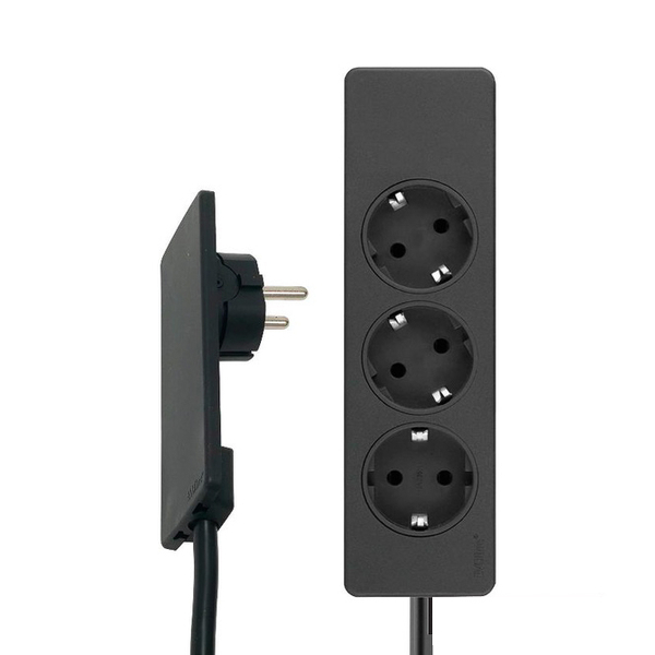 Плоская вилка с удлинителем Evoline Plug 1510 0015 6100