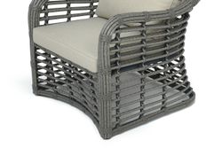 "Ницца" кресло из искусственного ротанга, цвет серый