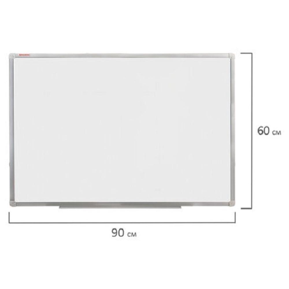 Доска магнитно-маркерная 60*90, Brauberg, алюминиевая рамка, с полочкой