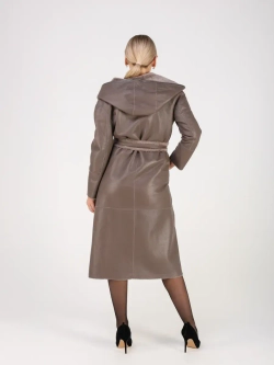 Дубленка зимняя шуба натуральная с капюшоном двухсторонняя