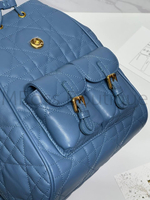 Dior Caro рюкзак женский голубой кожаный