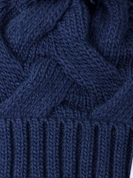 Шапка вязаная демисезонная на завязках для детей