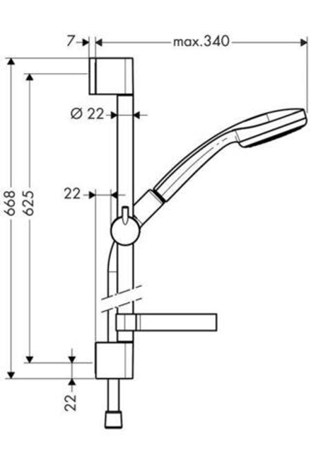 Душевои? гарнитур Hansgrohe Croma Unica 1jet 27717000
