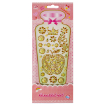 Наклейки-стразы Alingar, акриловые, "Яблочко", яблоко, цветы, корона, пакет с европодвесом