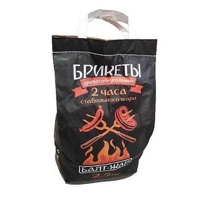Уголь древесный 2.5 кг в брикетах Балт-Жар и Кенигриль