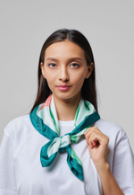 Шелковый платок AQQU GREEN 70×70
