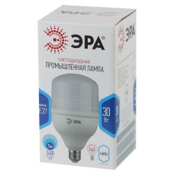 Лампа светодиодная ЭРА STD LED POWER T100-30W-4000-E27 E27 / Е27 30Вт кoлокол нейтральный белый свет