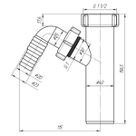 Отвод стиральной машины Ани Пласт 1 1/2"*40 (M140)