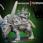 Grand Alliance Destruction Ogor Mawtribes Ogre Kingdoms Предводитель огров на рогатом носороге миниатюра для dnd, днд, pathfinder, фентези, Настольная игра, НРИ, Варгейм, РПГ