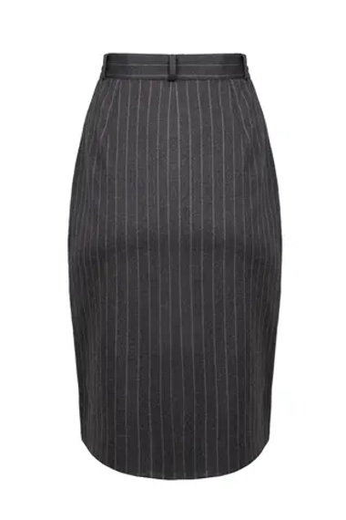 "Office core" Юбка в полоску с разрезом