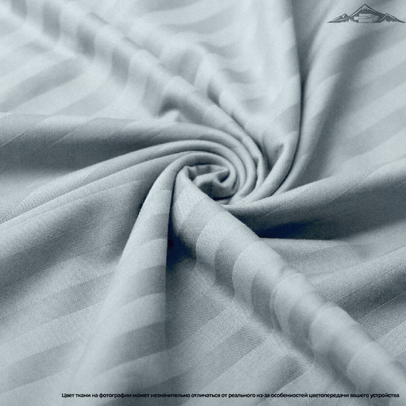 Сатин-страйп "Серый" полоса 1х1 | ш.220 см | 130 г/м²