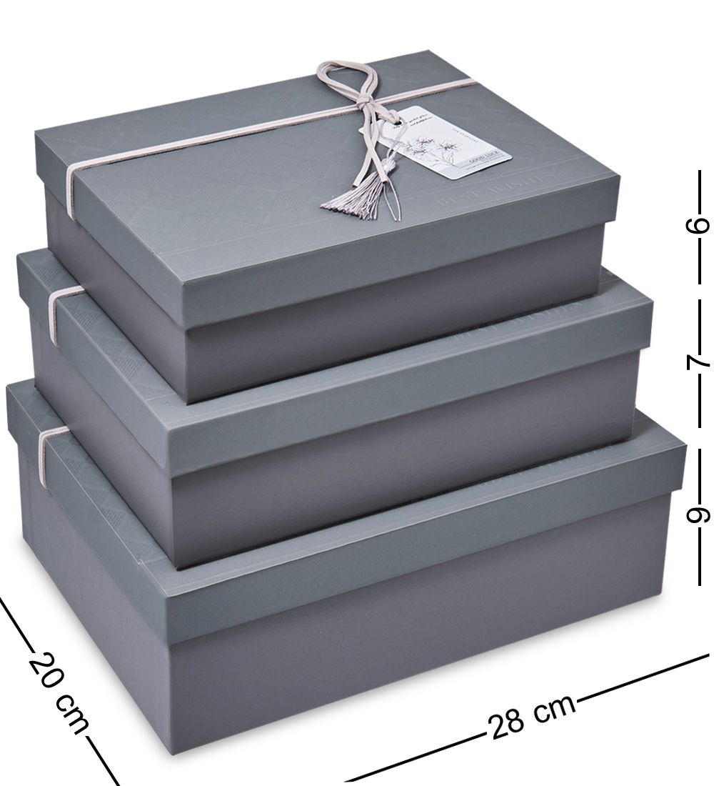 WF-178-B Набор коробок из 3 шт, серый