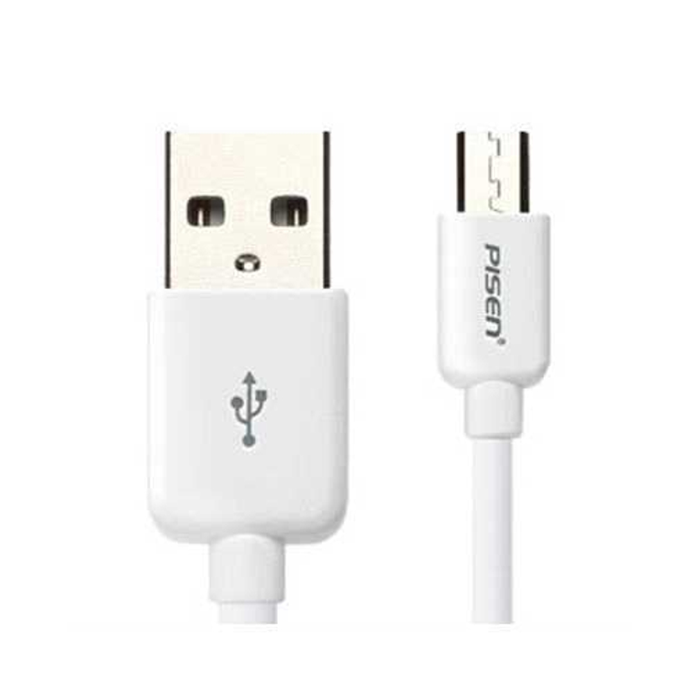 Кабель USB - MicroUSB Pisen MU01 ( 0.8 м.) Белый