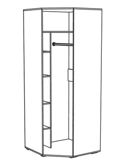Шкаф угловой РШ-26 Ричард, орех донской