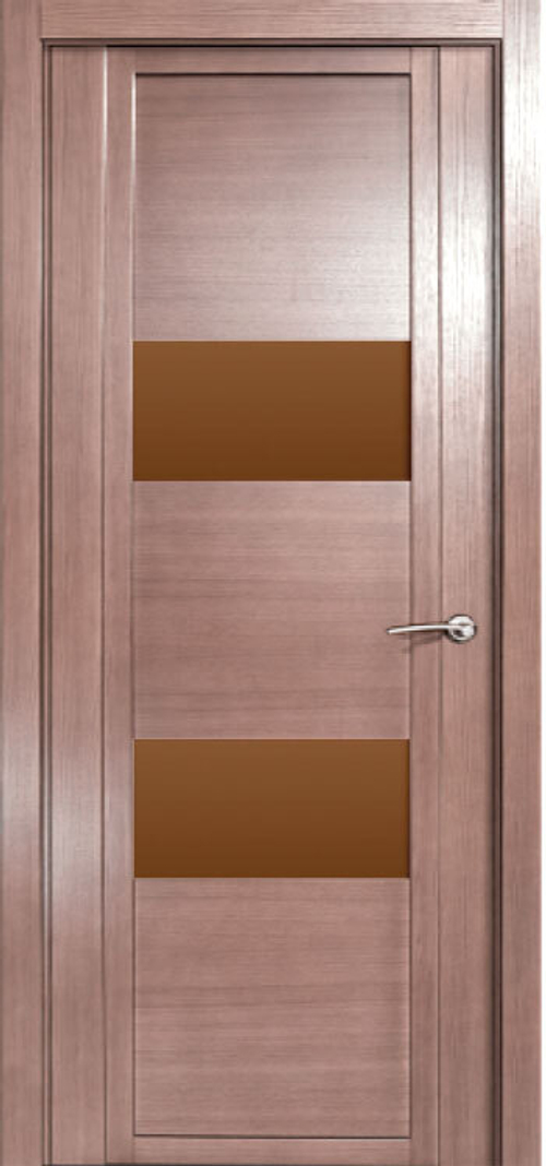 Межкомнатная дверь V-I / Цвет Дуб грейвуд / Стекло бронза / Двери Верда