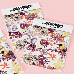 Ткань барби птички на ветках