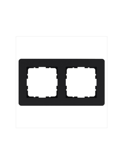 Рамка 2-м G-Flex черн. матов. soft touch Jasmart G1102PB