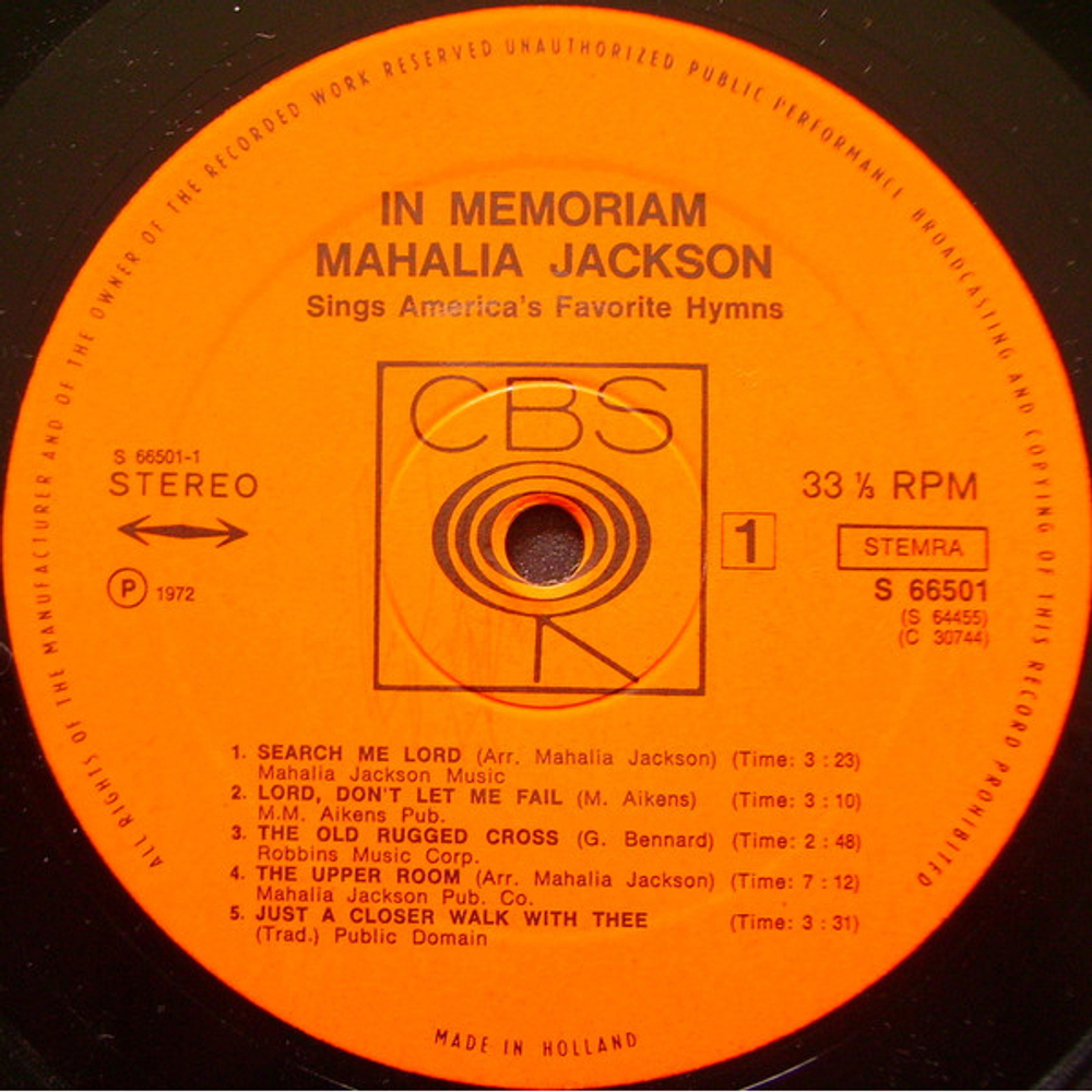 Mahalia Jackson / In Memoriam (5LP)