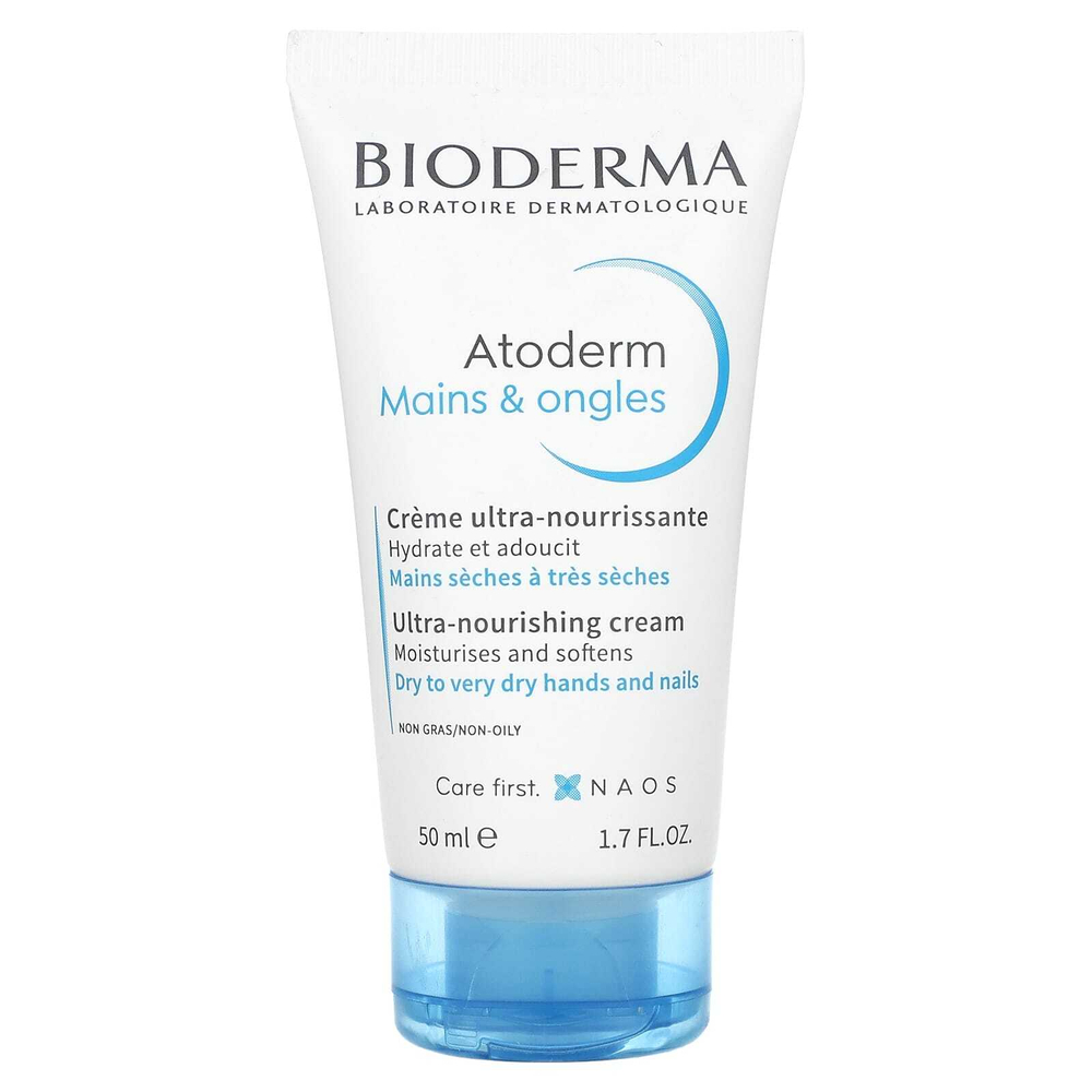 Bioderma, Atoderm, Main & Ongles, ультрапитательный крем, 50 мл (1,7 жидк. унц.)
