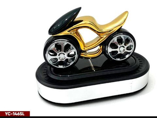 Ароматизатор-игрушка -на торпеду- Мотоцикл- солн батар (жидк)- YC-146BL черный