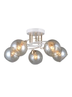 Люстра потолочная MALI E27*5*60W белый,золото,прозрачный