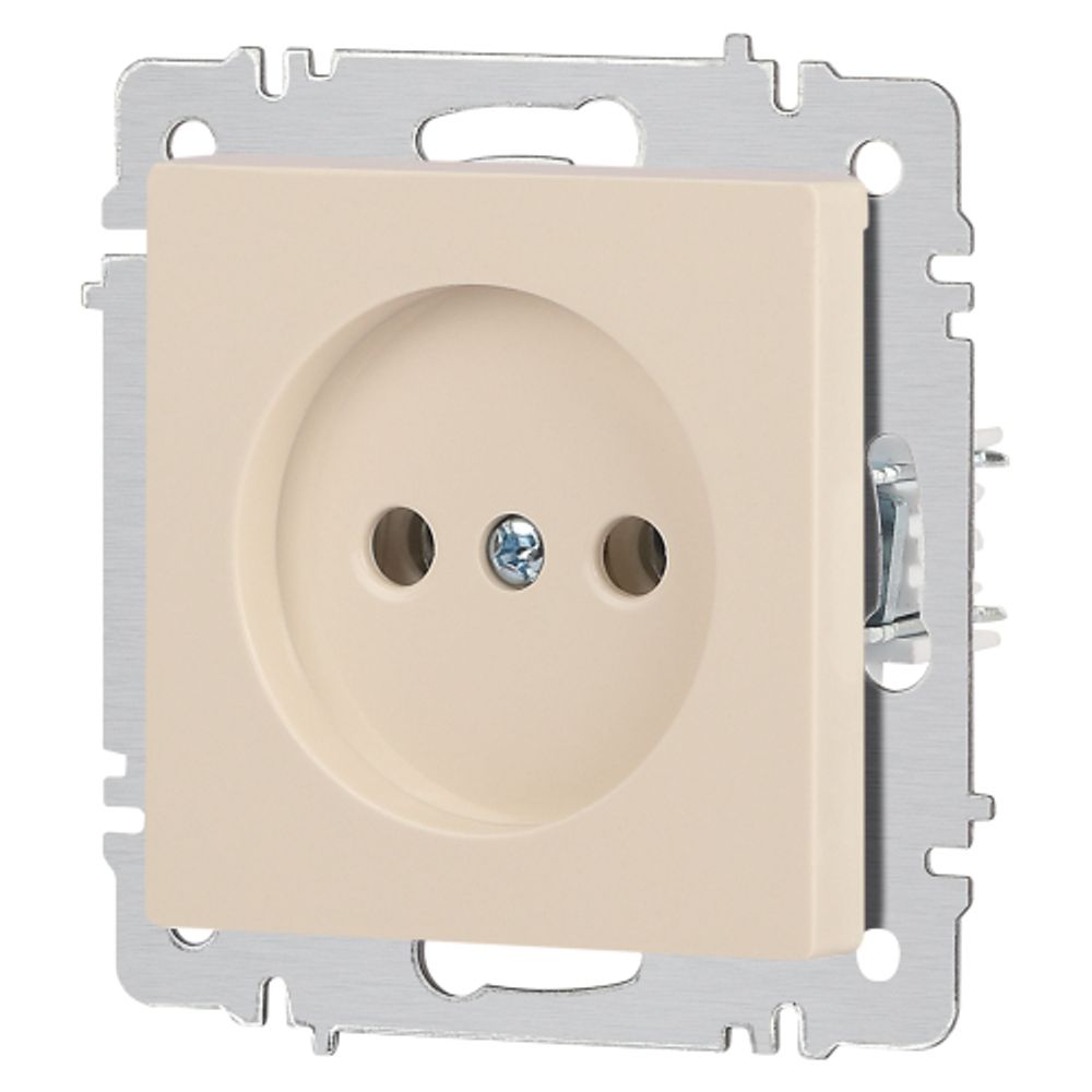 Розетка Intro Accent 6-201-02 2P 16А-250В IP20 СУ AL/CU слоновая кость | Intro