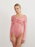 ТОП-БОДИ С УЗЛОМ DRAPE PINK