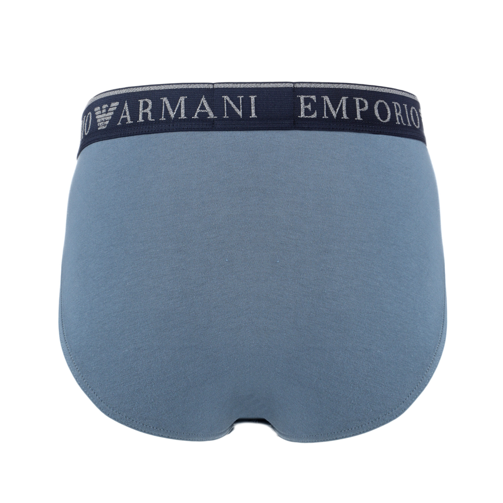 Набор мужских трусов брифов 2в1 (серый, серо-голубой) Emporio Armani 111733_4F720 15349