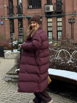 Пуховик Шерон свекольный