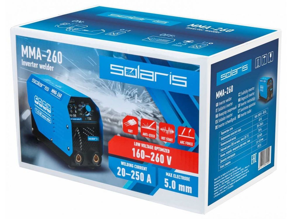 Инвертор сварочный SOLARIS MMA-260
