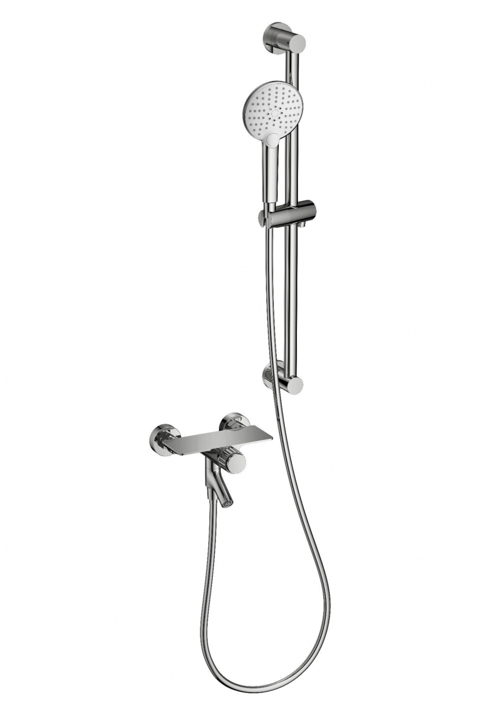 Смеситель для ванны с душевым гарнитуром WONZON & WOGHAND CLICK, Хром (WW-FE05L222-CR)