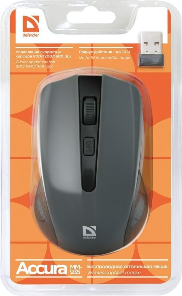 Мышь беспроводная Defender Accura MM-935 Grey