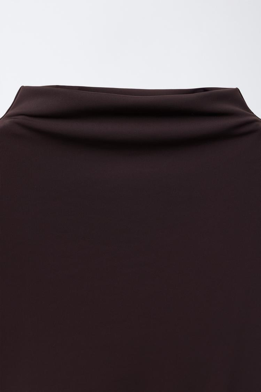 ZARA БОДИ С ВОРОТНИКОМ-СТОЙКОЙ, КОРИЧНЕВЫЙ